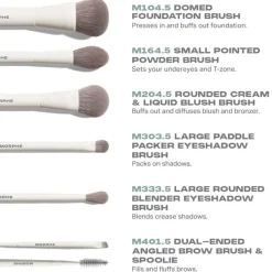 Blush Kwasten|Kwastenreinigers^Morphe Along for the Glide 6-Piece Travel Brush set