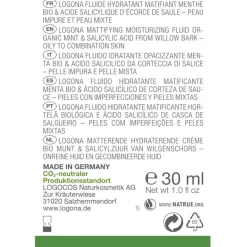 Gezichtsverzorging^Logona Biologische munt & salicylzuur uit wilgenbast, biologische munt & salicylzuur van wilgenbast