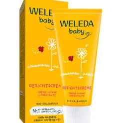 Gezichtsverzorging|Dagverzorging^WELEDA Calendula gezichtscrème, Verzorgt en beschermt de gevoelige babyhuid, hydrateert