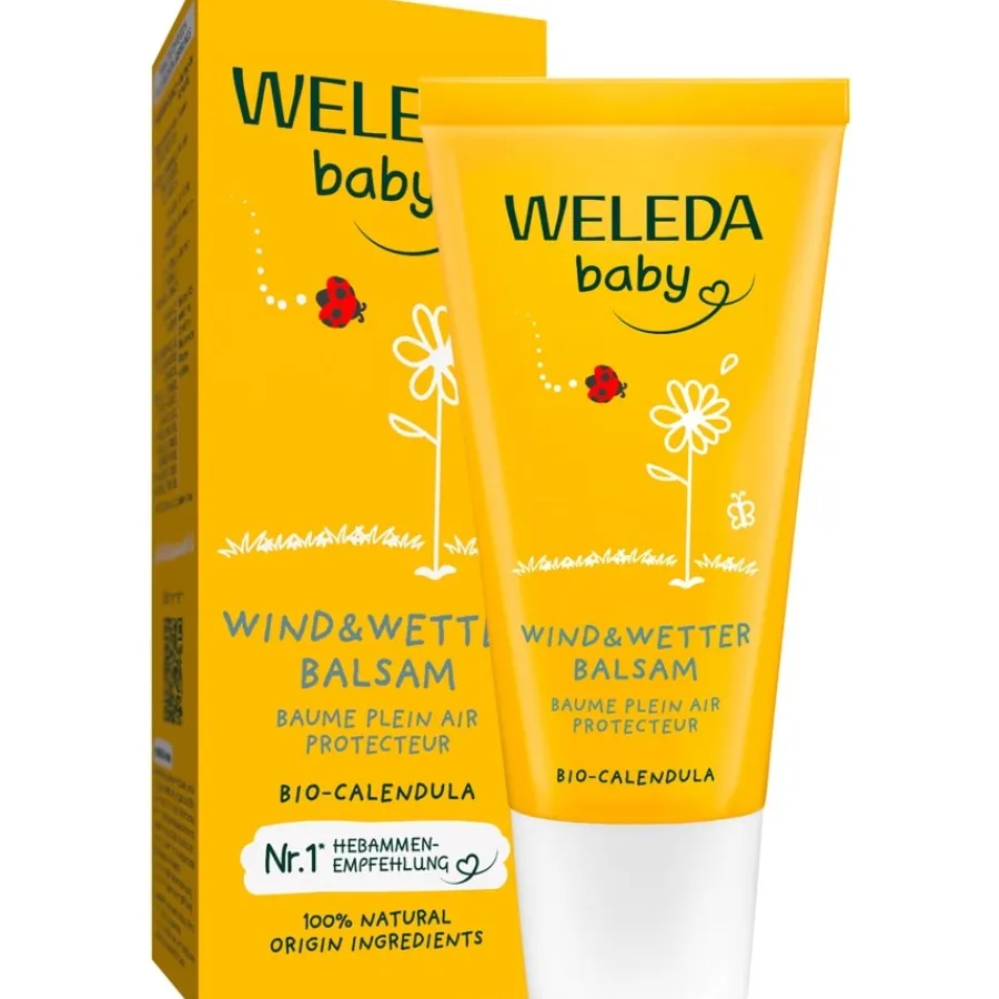 Lotion^WELEDA Calendula Weer & Wind Balsem, Intensieve bescherming voor de tere gezichtshuid & kleine handen