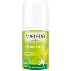 Lichaamsverzorging|Zonbescherming^WELEDA Citrus 24h Deodorant Roll-On, Natuurlijk fris en effectief, 24 uur bescherming zonder aluminiumzouten