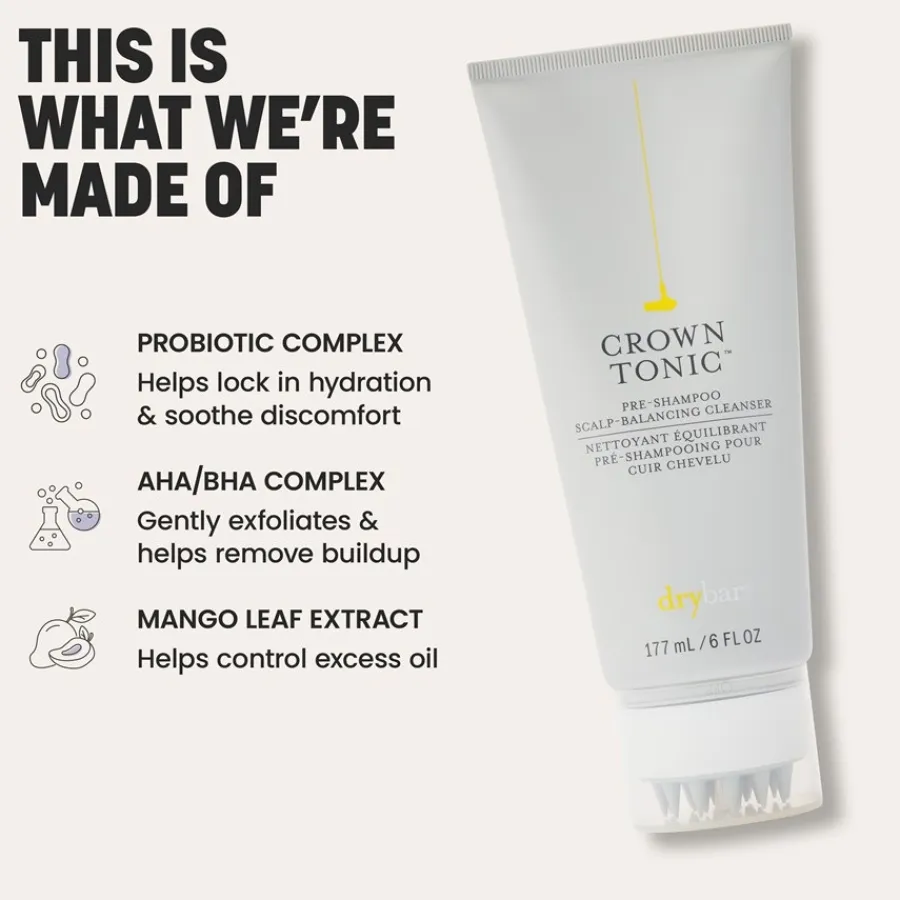 Scalp Scrub^Drybar Crown Tonic Pre-Shampoo Hoofdhuid-Balancerende Reinigingsgel