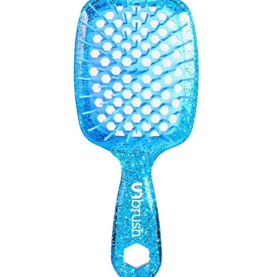 Anti-Klit Borstels^UNbrush Detangling Hair Brush Mini Glitter - Sapphire