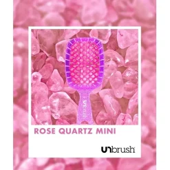 Anti-Klit Borstels^UNbrush Detangling Hair Brush Mini Glitter - Rose Quartz