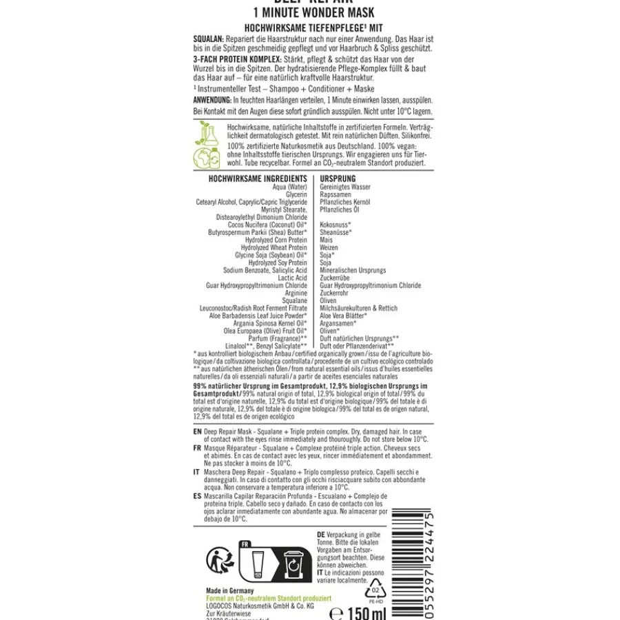 Haarverzorging|Styling^Sante Naturkosmetik Diep Herstellend Masker