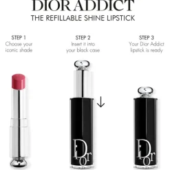 Lippenstift^DIOR Addict Refill, Glanzende Lipstick Navulling - 90% Ingrediënten van Natuurlijke Oorsprong