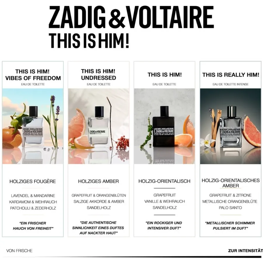 Herenparfum^Zadig & Voltaire Eau de Toilette Spray, Undressed