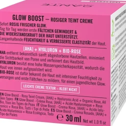 Gezichtsverzorging|Dagcrème^Sante Naturkosmetik Gloed Boost teintcrème, AHA, hyaluronzuur & organische roos
