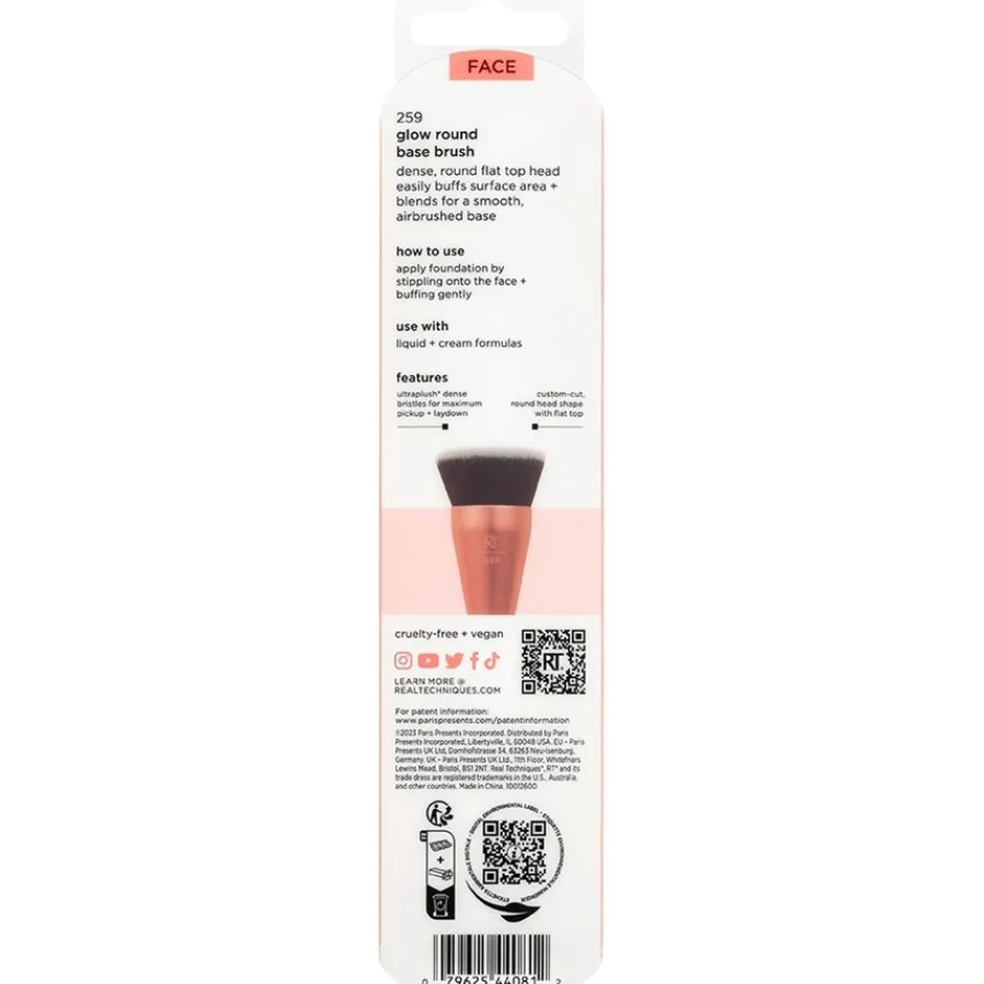 Blush Kwasten^Real Techniques Glow Round Base Brush