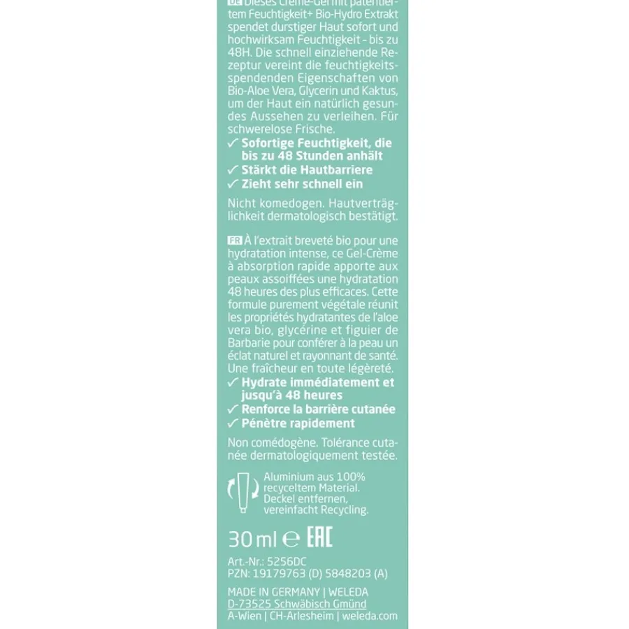 Dagverzorging|Gezichtscrème^WELEDA 48H Hydratatiecrème-Gel, Directe hydratatie voor de normale & droge huid
