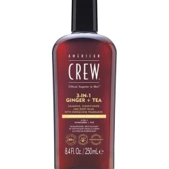 Douchegel & Doucheproducten|Shampoo^American Crew 3-in-1 Ginger + Tea Shampoo, Conditioner and Body Wash