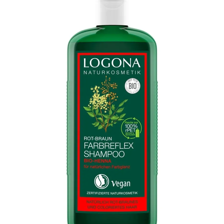 Shampoo^Logona Kleurreflex shampoo roodbruin, Biologische henna