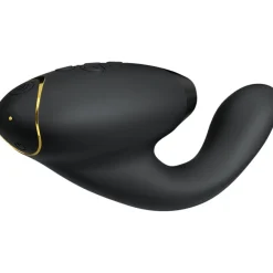 Vibrators|Condooms^Womanizer Luxe dubbele stimulator met Pleasure Air-technologie voor de clitoris en vibratie voor de G-Spot, Zwart