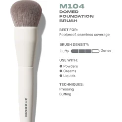 Blush Kwasten|Kwastenreinigers^Morphe M104 Domed Foundation Brush