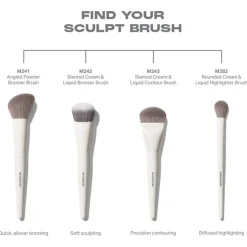 Blush Kwasten|Kwastenreinigers^Morphe M242 Slanted Cream & Liquid Bronzer Brush