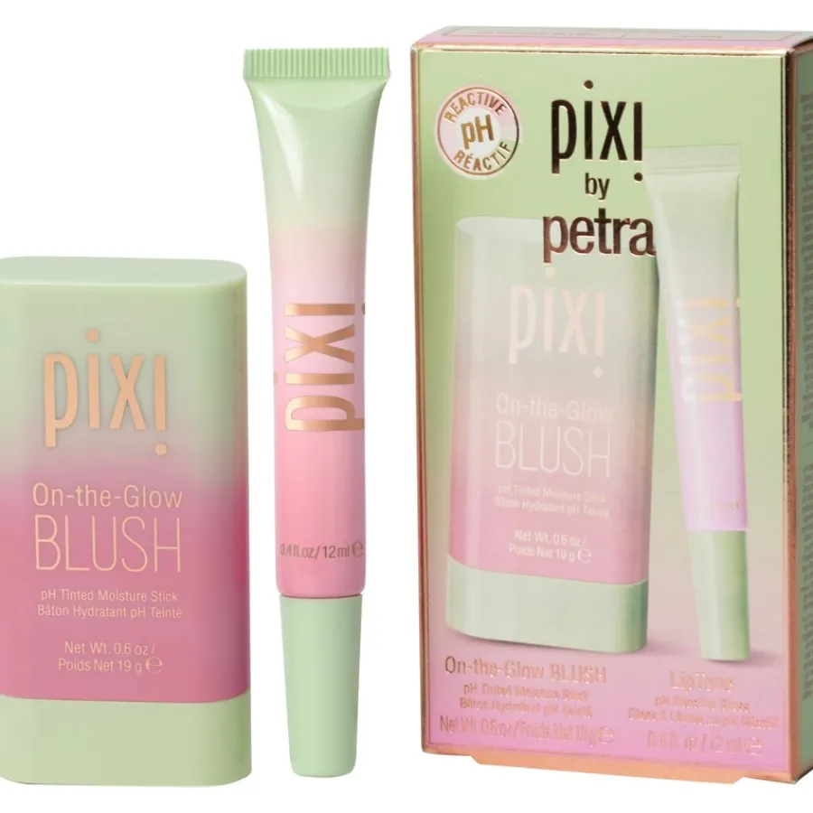 Lipgloss|Blush^Pixi Set PH reactieve rouge en lipgloss voor op de gloed