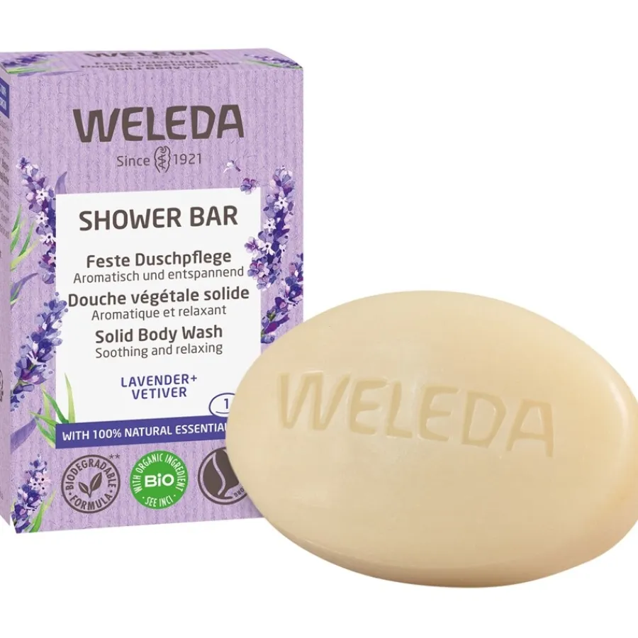 Reiniging^WELEDA Shower Bar Solid Doucheverzorging Lavendel + Vetiver, Aromatische, ontspannende geur