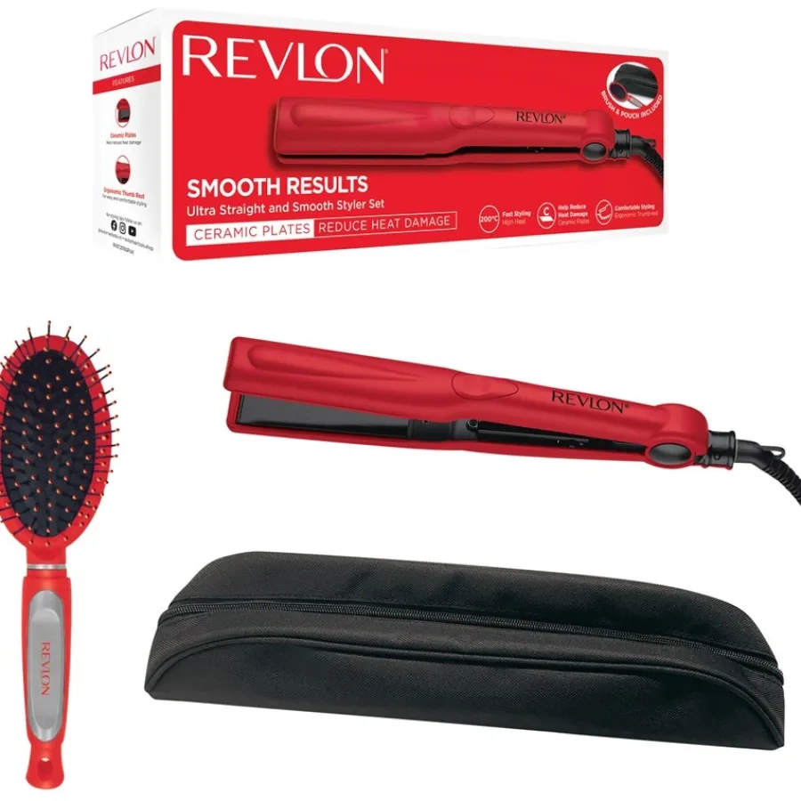 Stijltangen|Anti-Klit Borstels^Revlon Smooth Results Ultra Straight & Smooth Styler Set RVST2176GPE