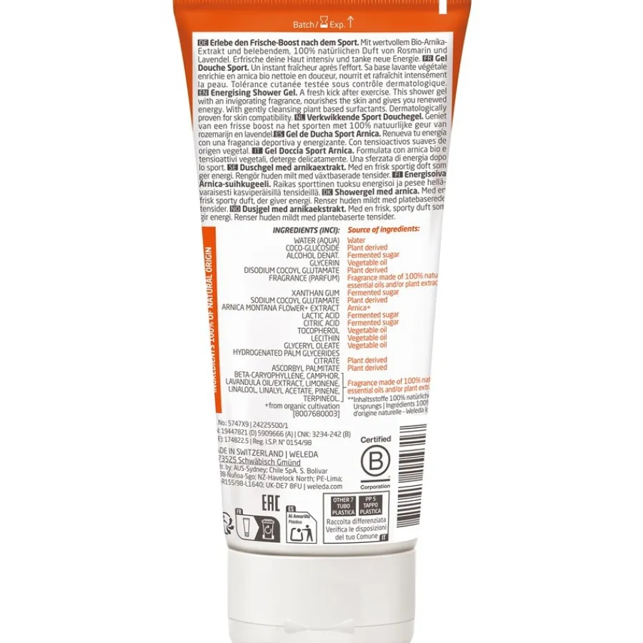 Reiniging|Reiniging^WELEDA Sportverfrissing Boost Douchegel Arnica, Recharge your energy in the shower