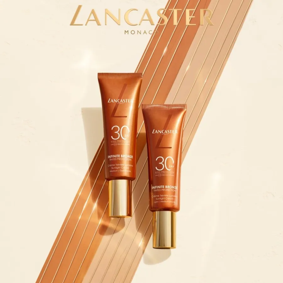 Zonnemake-Up|Zonnebrandcrème^Lancaster Tinted Sunlight Cream SPF30