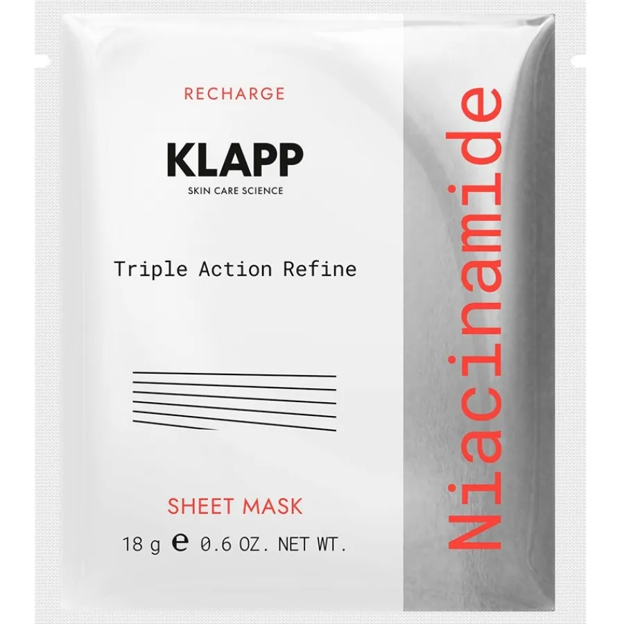Hydraterende Maskers^KLAPP Triple Action Refine Sheet Mask