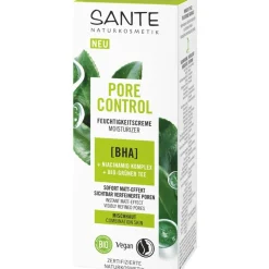 Gezichtsverzorging|Nachtcrème^Sante Naturkosmetik Vochtinbrengende crème tegen poriën met BHA, niacinamide complex & organische groene thee