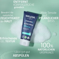 Annemarie Börlind|Dado Sens^WELEDA Voor mannen Active Fresh 3in1 Douchegel, Revitaliseert met een verfrissende, pittige en mannelijke geur