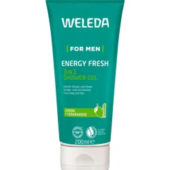 Heren|Hand & Voet^WELEDA Voor mannen Energy Fris 3in1 Douchegel, Citrusachtige, pittige geur
